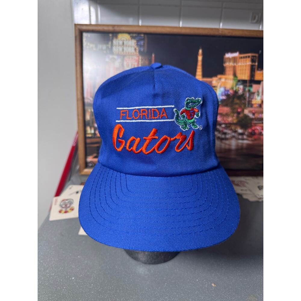 Vintage Florida Gators ANNCO Snapback Hat 90s NCAA Albert Logo Made Taiwan Blue